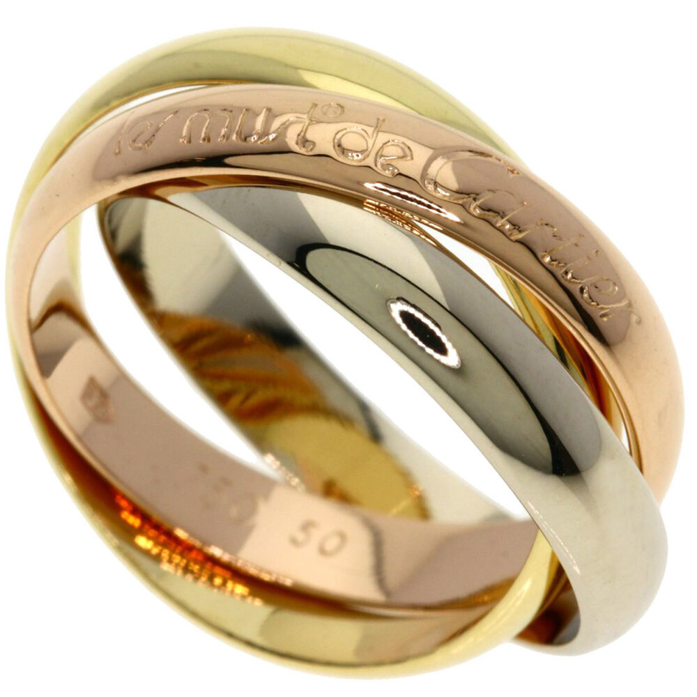 CARTIER Authentic 18k Gold Trinity Ring #50